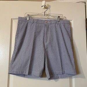 Peter Millar Shorts Men’s 36 Blue White Striped Seersucker Featherweight Golf